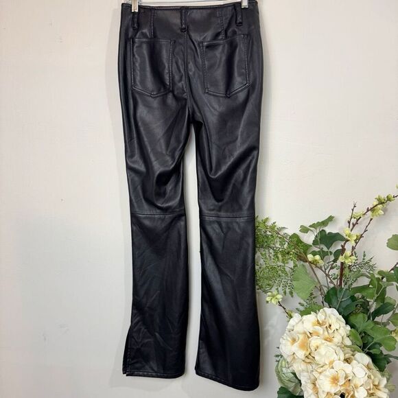 FREE PEOPLE | Level Up Vegan Slit Bootcut Pants | 29 | we the free | black pleat - Picture 8 of 14